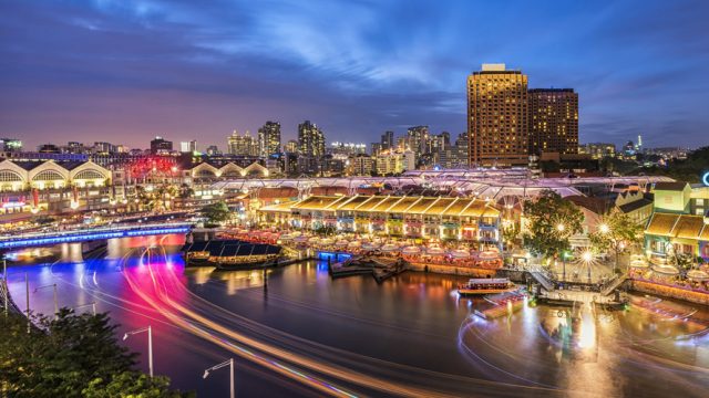 Clarke Quay by night