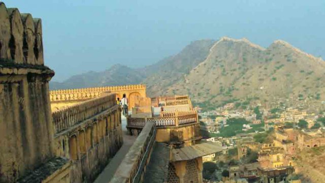 Amer Fort offers sweeping views of the city of Jaipur