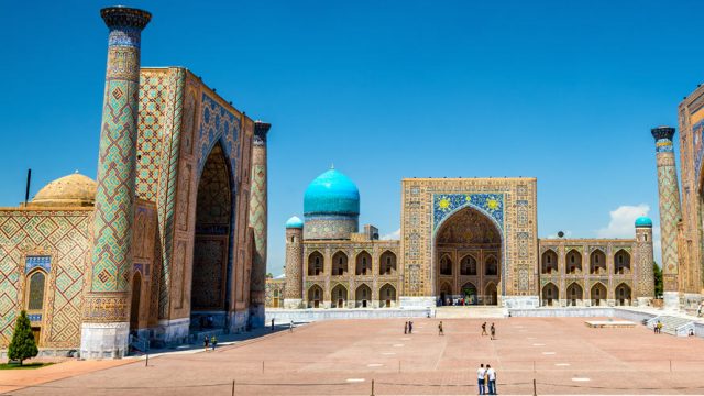 Registan, the heart of the ancient city of Samarkand in Uzbekistan