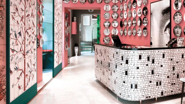 Piero Fornasetti's 'Tema e Variazioni' at the Fornasetti store