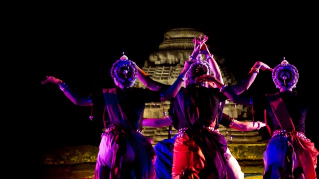 Odissi dancers at the Konark Dance Festival