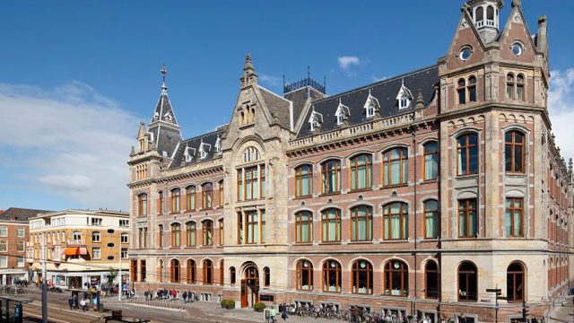 The exterior of the luxurious Conservatorium Hotel in Amsterdam