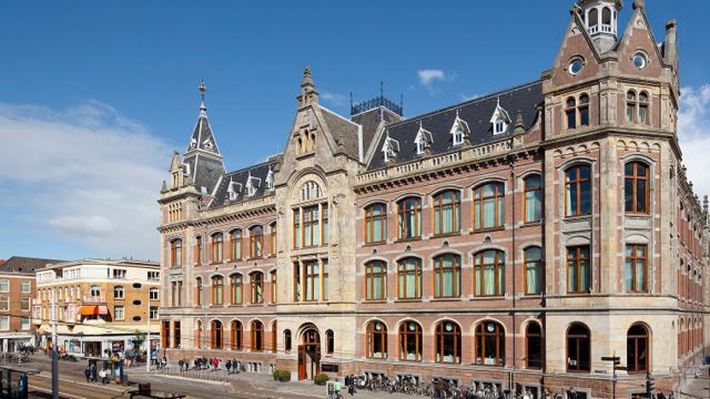 The exterior of the luxurious Conservatorium Hotel in Amsterdam