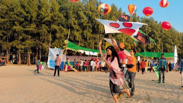 A beach at Cox's Bazar, Bangladesh