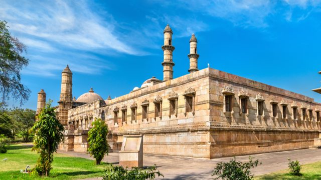 The Jami Masjid is a popular tourist at the Champaner-Pavagadh Archaeological Park