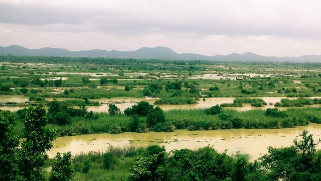 Mahanadi River during monsoon in Sambalpur