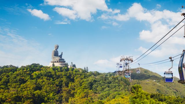 The 25-minute cable car ride offers a mesmerizing view